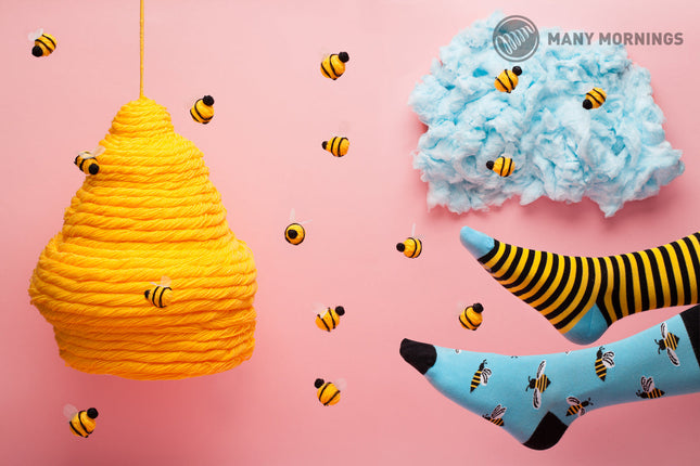 Collection de chaussettes amusantes Zokni - Bee Bee - Many Mornings