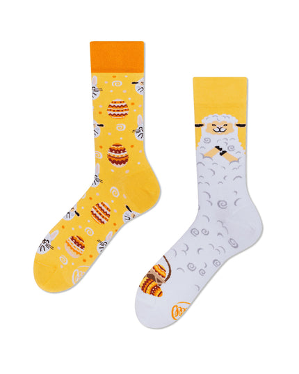 Collection de chaussettes amusantes Zokni Many Mornings - Agneau de Pâques