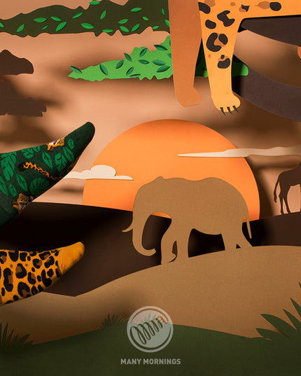 Collection de chaussettes amusantes Many Mornings Zokni - El Leopardo