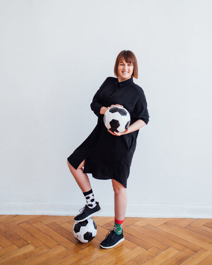 Many Mornings Zokni - Chaussettes amusantes pour les fans de football