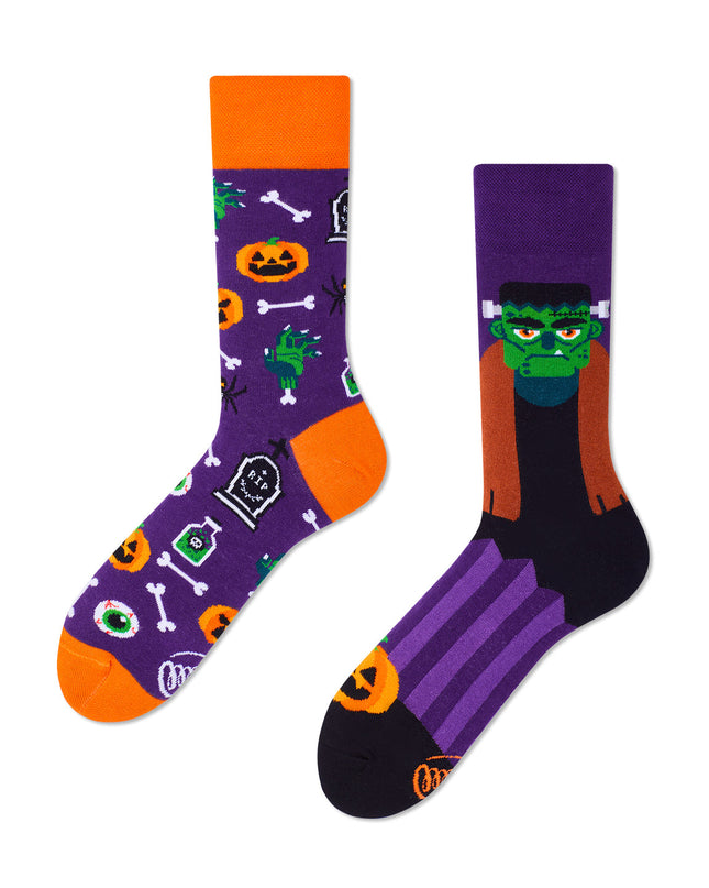 Many Mornings Zokni - Chaussettes Frankenfeet amusantes pour Halloween, pour tous