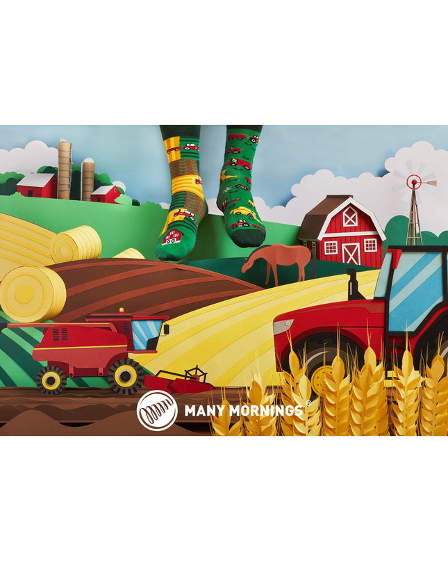 Zokni Many Mornings - Chaussettes amusantes pour tous les âges, parfaites pour les récoltes !