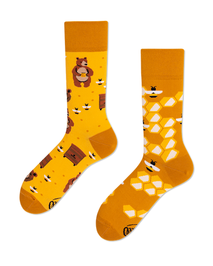 Many Mornings Zokni - Chaussettes fantaisie Honey Bear en édition limitée