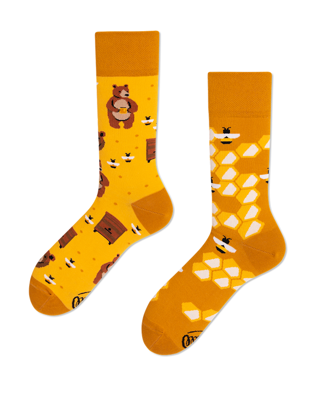 Many Mornings Zokni - Chaussettes fantaisie Honey Bear en édition limitée