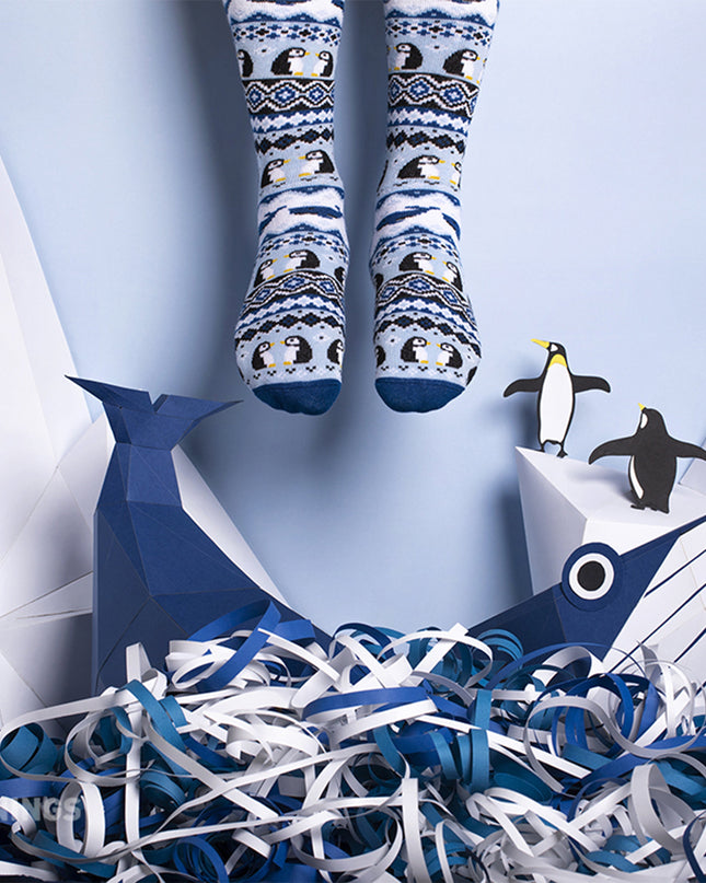 Collection de chaussettes amusantes Zokni - Pingouin des glaces Many Mornings