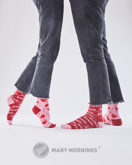 Many Mornings Zokni - Chaussettes amusantes Love Story pour tous
