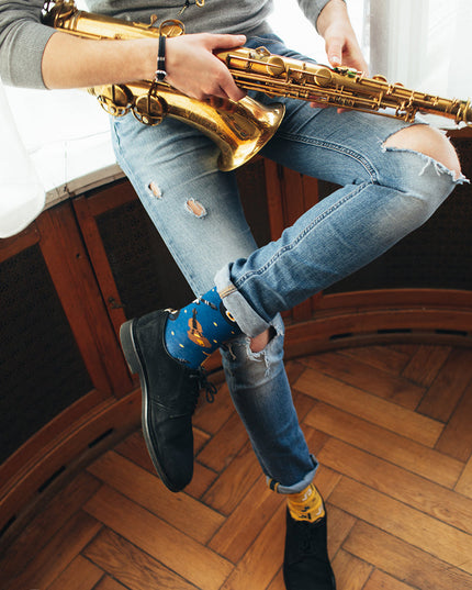 Collection de chaussettes amusantes Many Mornings Zokni - Notes de musique