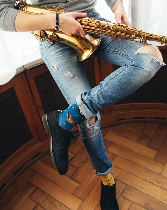 Collection de chaussettes amusantes Many Mornings Zokni - Notes de musique