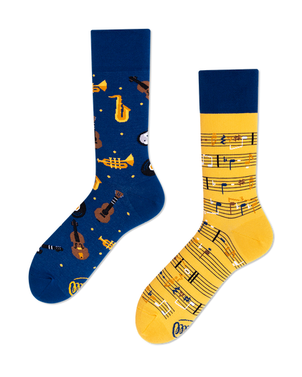 Collection de chaussettes amusantes Many Mornings Zokni - Notes de musique