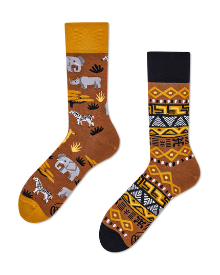 Many Mornings Zokni - Chaussettes amusantes pour un safari, pour tous les âges
