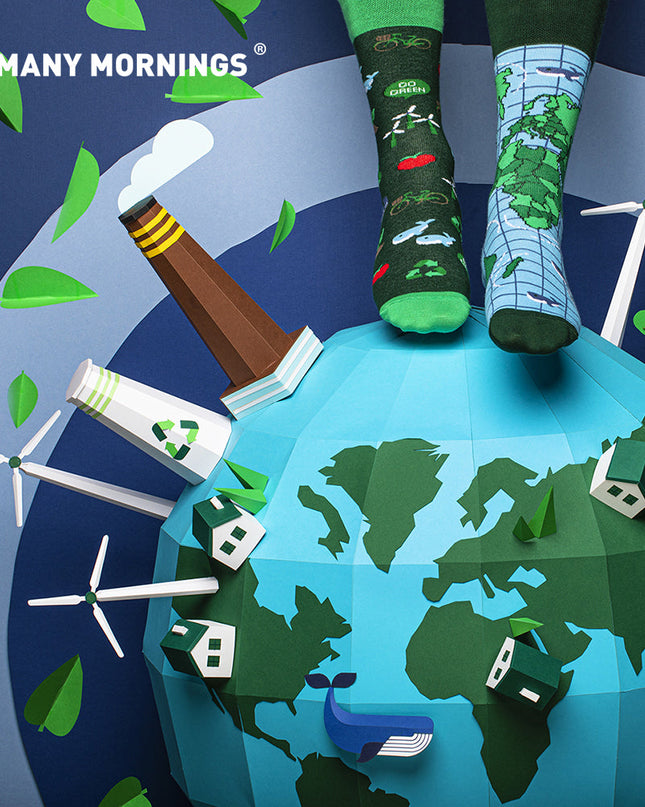 Many Mornings Zokni - Chaussettes amusantes pour tous les âges, pour sauver la planète