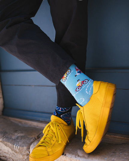 Many Mornings Zokni - Collection de chaussettes amusantes sur le thème des vélos