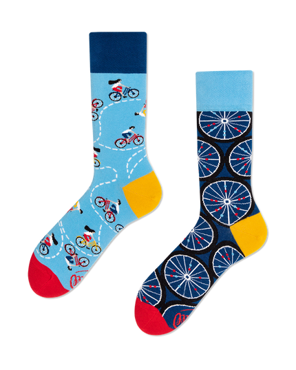Many Mornings Zokni - Collection de chaussettes amusantes sur le thème des vélos