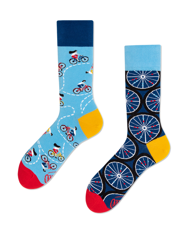 Many Mornings Zokni - Collection de chaussettes amusantes sur le thème des vélos