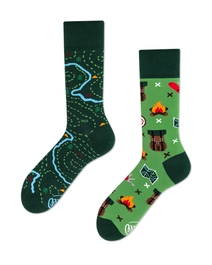 Many Mornings Zokni - Collection de chaussettes amusantes et originales « La Carte »