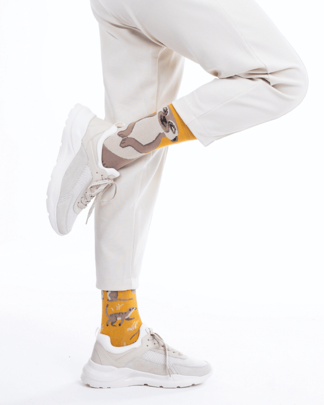 Many Mornings Zokni - Collection de chaussettes de Noël amusantes suricates