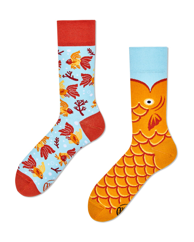 Many Mornings Zokni - Chaussettes amusantes en forme de poisson à souhaits pour tous