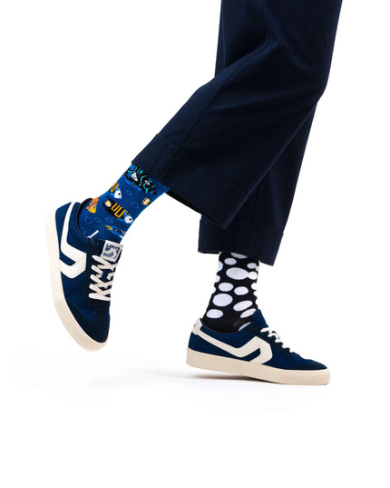 Many Mornings Zokni - Chaussettes à motifs de poissons tropicaux pour toute la famille