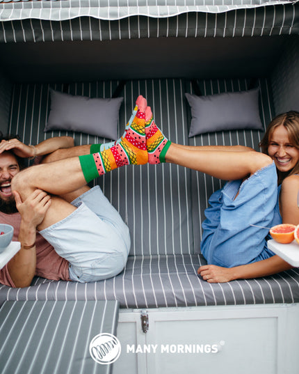 Many Mornings Zokni - Chaussettes amusantes Tutti Frutti pour tous