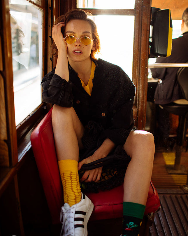 Many Mornings Zokni - Chaussettes fantaisie à motifs de légumes - Édition limitée