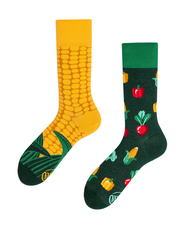 Many Mornings Zokni - Chaussettes fantaisie à motifs de légumes - Édition limitée