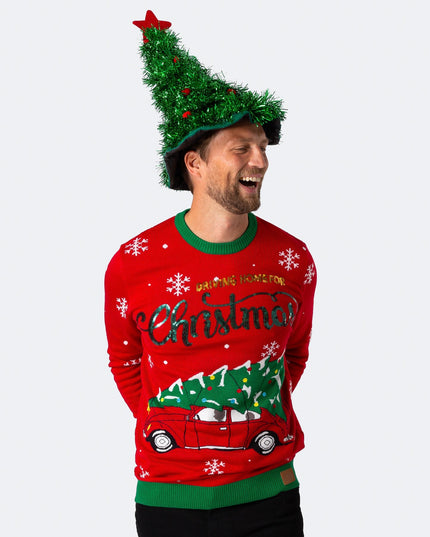 Pull pour homme « Rentrer à la maison pour Noël » pour célébrer les fêtes