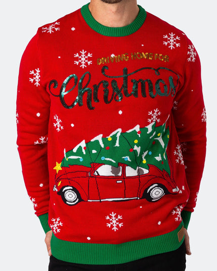 Pull pour homme « Rentrer à la maison pour Noël » pour célébrer les fêtes