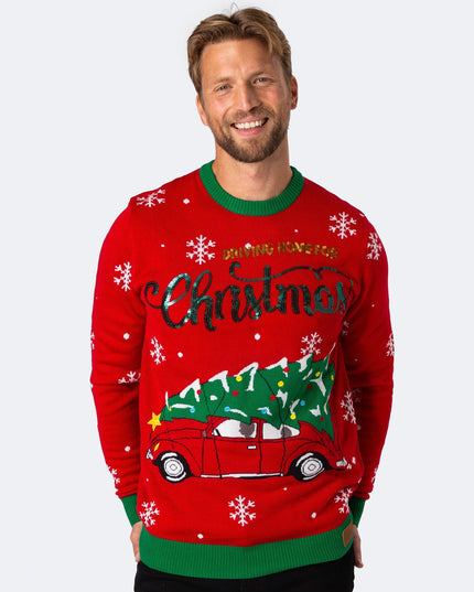 Pull pour homme « Rentrer à la maison pour Noël » pour célébrer les fêtes