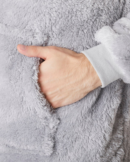 Grenouillère grise pour homme avec un ours en peluche