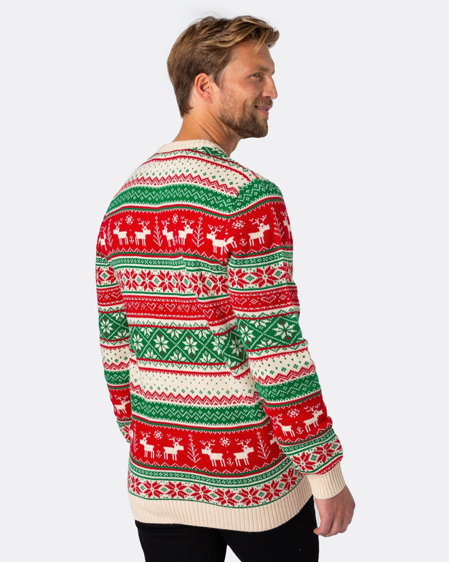 Pull de Noël classique en maille pour homme