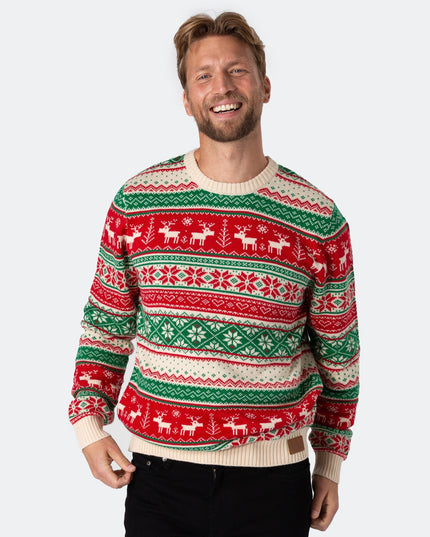 Pull de Noël tricoté pour homme