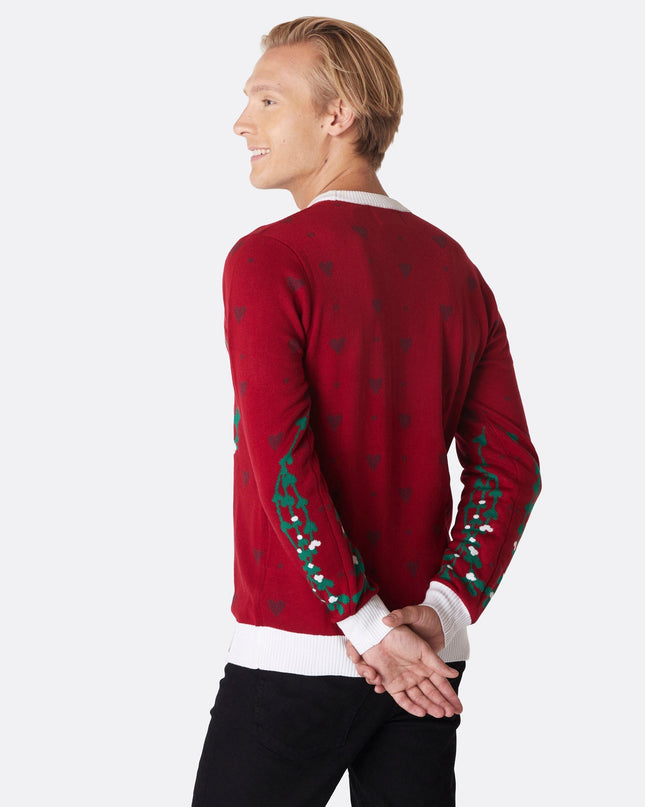 Pull de Noël homme à motif gui