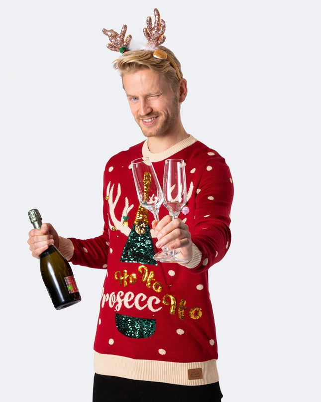 Pull de Noël Prosecco pour homme