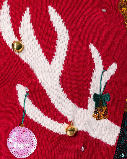 Pull de Noël lumineux Prosecco pour homme