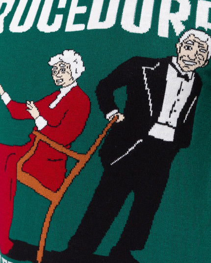 Pull de Noël vert pour homme, 90e anniversaire