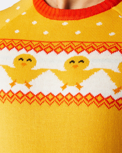 Pull de Pâques jaune pour homme