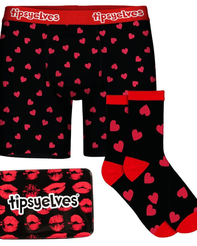 Men's Hearts on Fire Boxers & Socks Gift Set