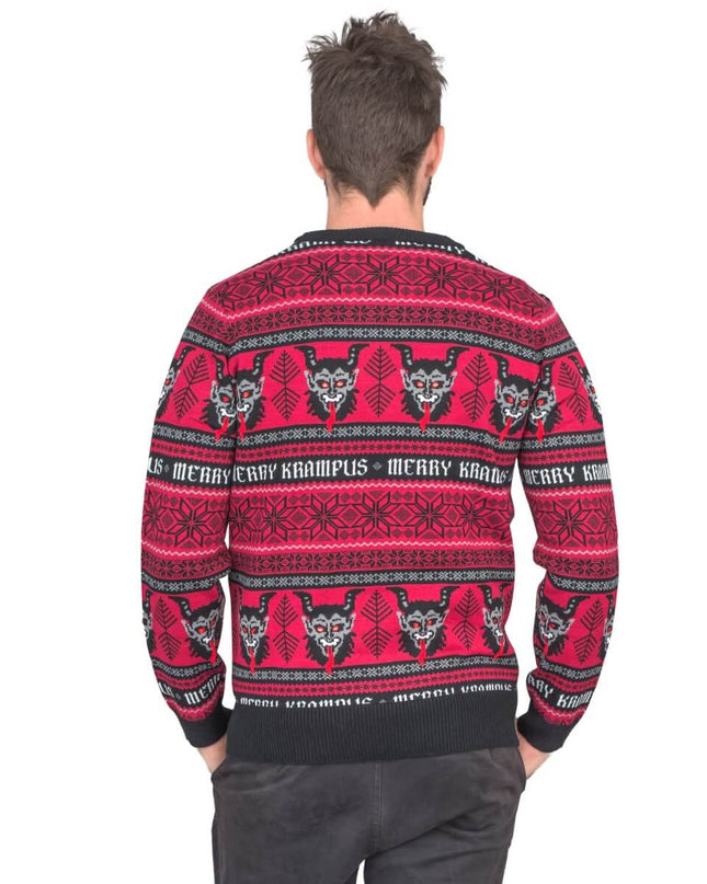 Pull de Noël moche pour adulte avec Krampus
