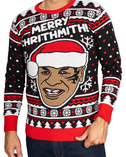 Pull moche à manches longues de boxeur drôle pour Noël