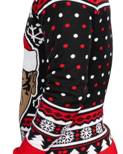 Pull moche à manches longues de boxeur drôle pour Noël