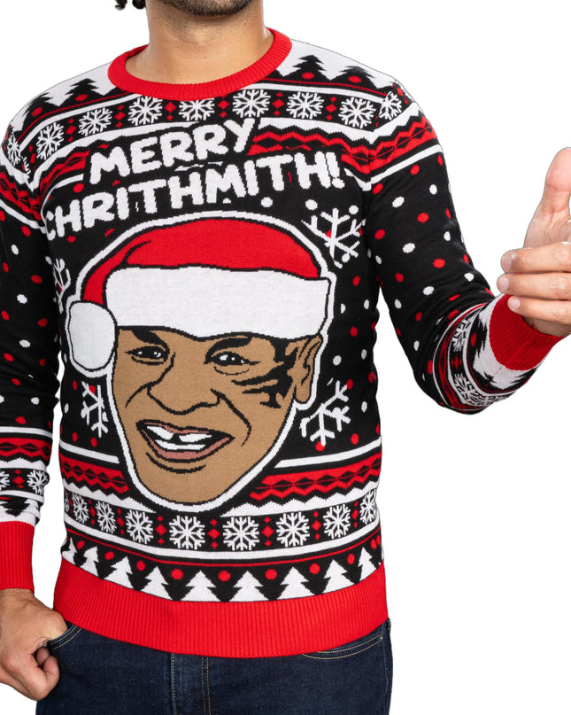 Pull moche à manches longues de boxeur drôle pour Noël