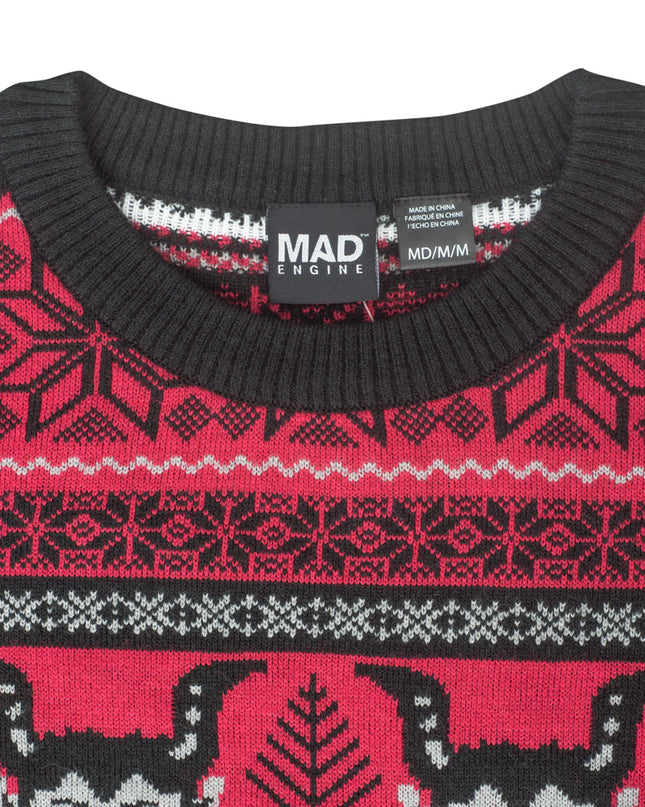 Pull de Noël moche pour femme, motif Krampus.