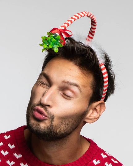 Serre-tête de Noël en gui - Accessoire festif