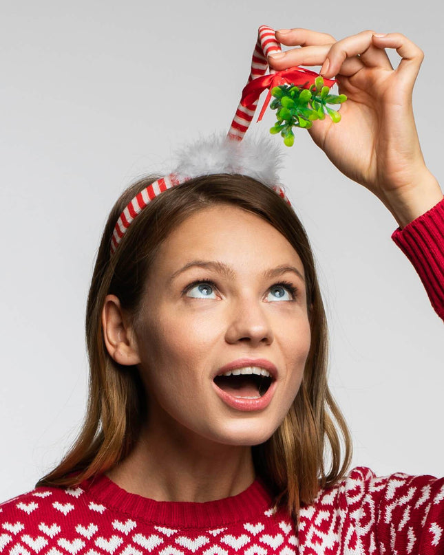 Serre-tête de Noël en gui - Accessoire festif