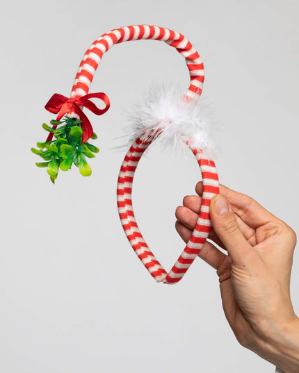 Serre-tête de Noël en gui - Accessoire festif