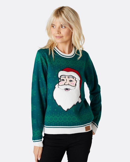 Pull de Noël pour femme avec motif Père Noël