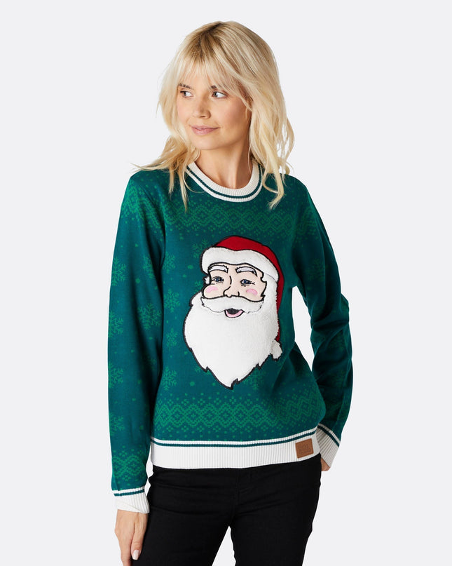 Pull de Noël pour femme avec motif Père Noël