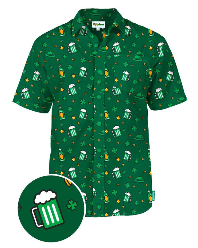 Men's Ice Cold Clover Button Down Shirt