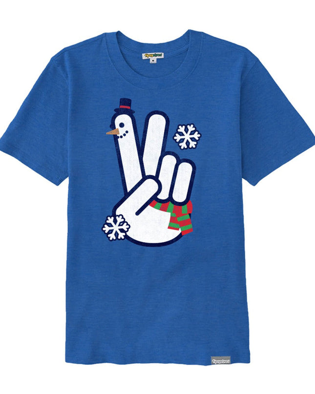 Women's Peace, Love, and Snow Oversized Boyfriend Tee
