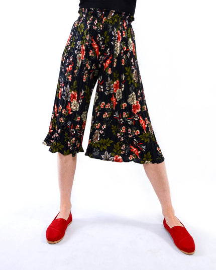 Pantalon à plis - Motif floral | Vêtements d'intérieur